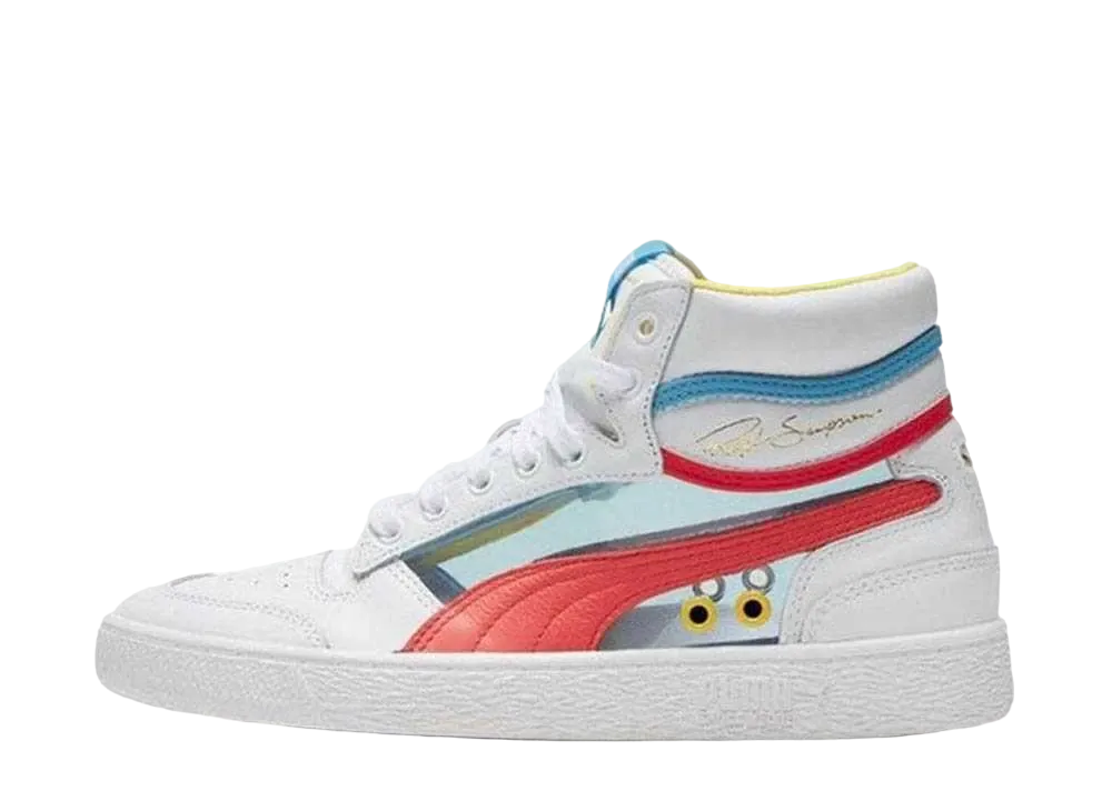 プーマ ラルフサンプソン ミッド グラス "プーマホワイト/ホットコーラル/エーテルブルー"