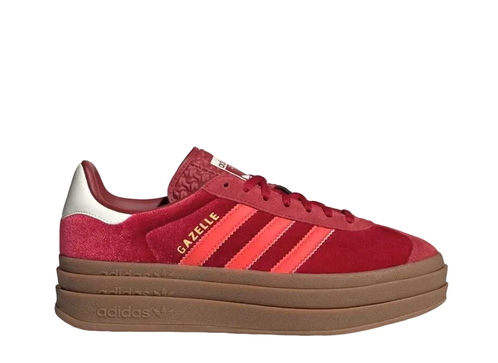 アディダスオリジナルス ウィメンズ ガゼルボールド "チームビクトリーレッド/ブライトレッド/オフホワイト"