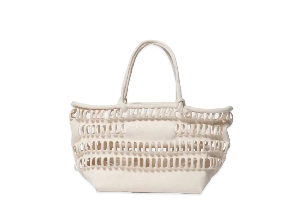 beautiful people Konbu(R) Knit Shopping Busket Bag L "Ecru"