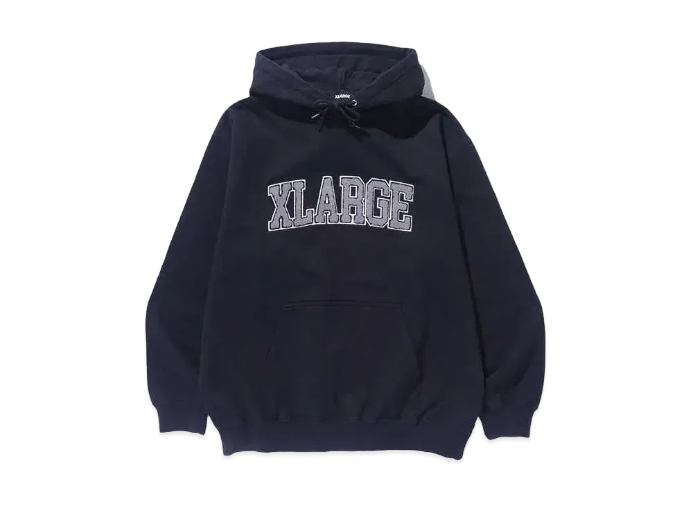 XLARGE ARCH LOGO HOODED SWEATSHIRT "BLACK"