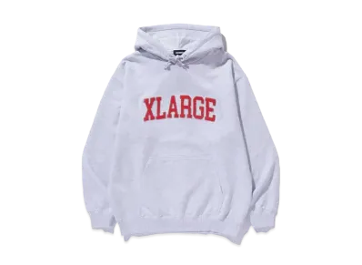XLARGE ARCH LOGO HOODED SWEATSHIRT "ASH"