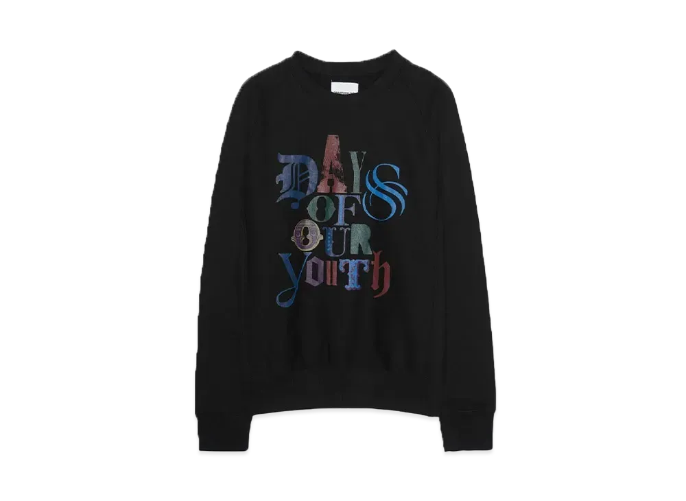 TAKAHIROMIYASHITATheSoloist. crew neck sweat shirt.(days of our youth color) "BLACK"