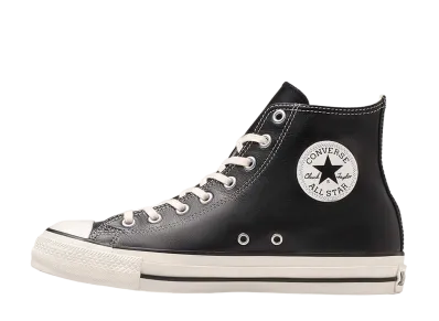 Converse All Star Olive Green Leather Hi "Black"