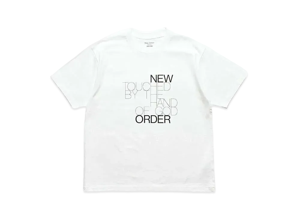 MINEDENIM New Ordar "TOUCHED BY THE HAND OF GOD" Crewneck T-SH "WHITE"