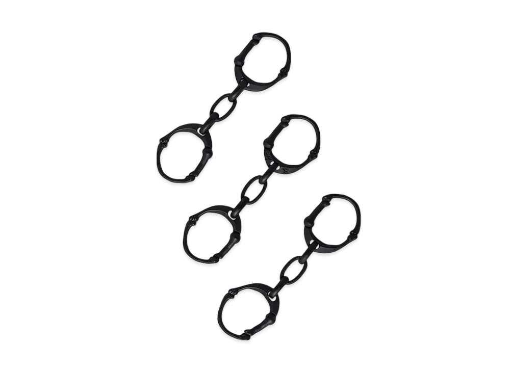 TAKAHIROMIYASHITATheSoloist. bone shaped carabiner bracelet.-L- "BLACK"