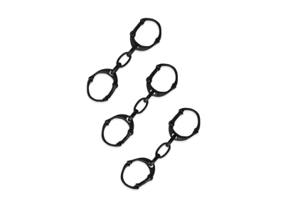 TAKAHIROMIYASHITATheSoloist. bone shaped carabiner bracelet.-L- "BLACK"