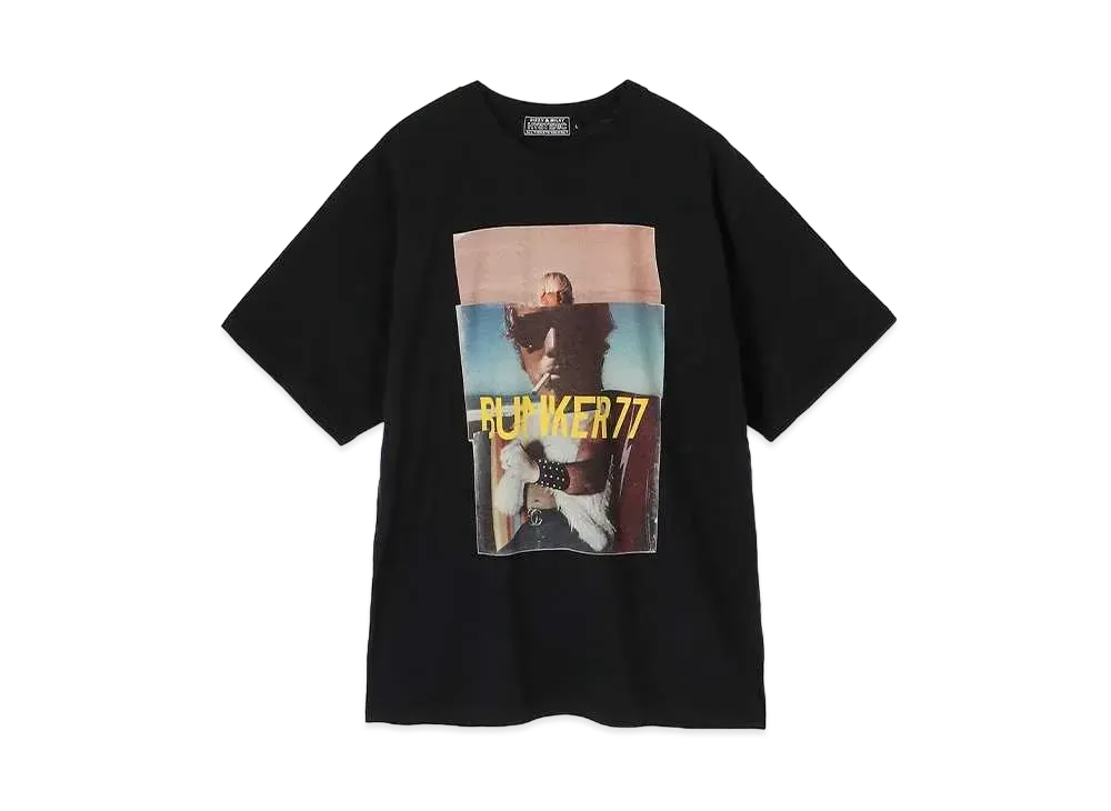 HYSTERIC GLAMOUR x BUNKER 77 Round2 Tee "Black"