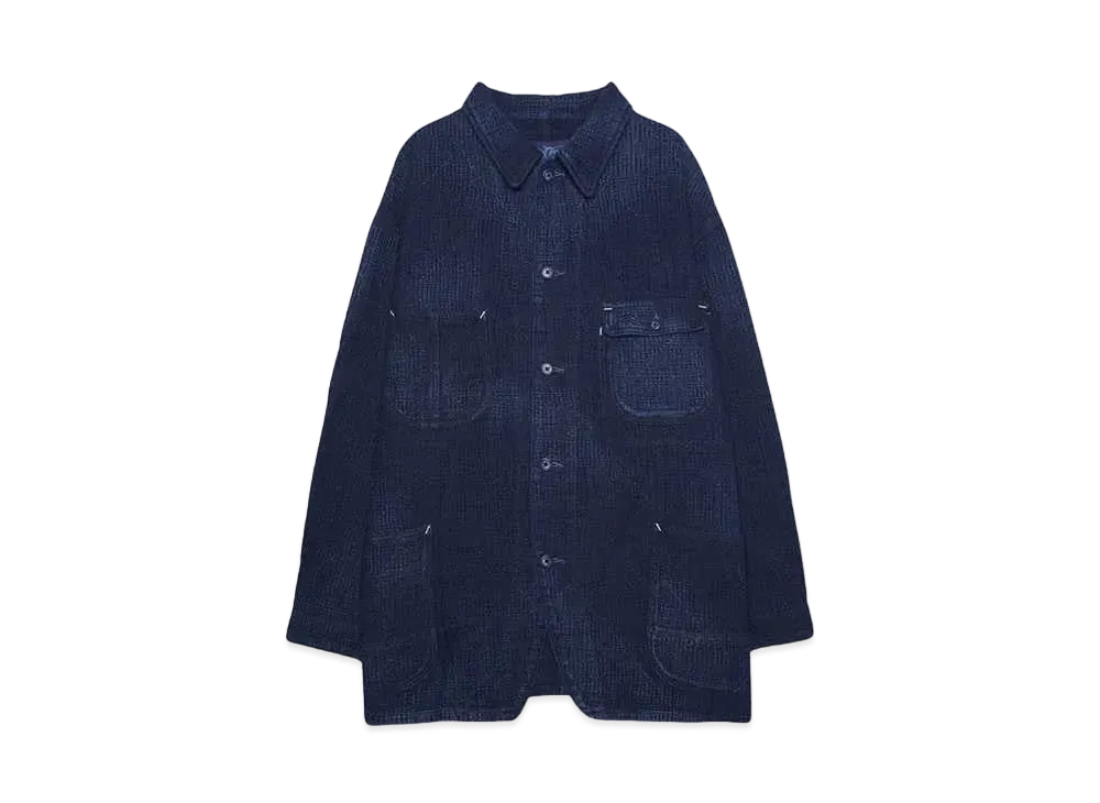 PORTER CLASSIC NEW SASHIKO LIGHT COVERALL JACKET "BLUE"