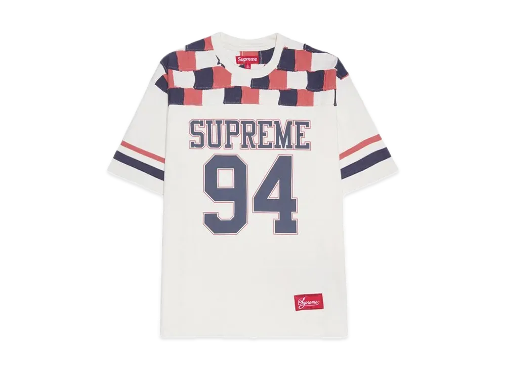 Supreme Patchwork Yoke Football Top "Stone"