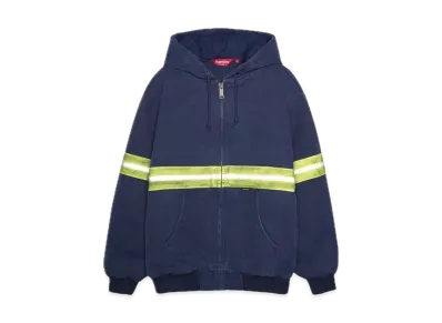 Supreme Reflective Stripe Hooded Work Jacket "Navy"