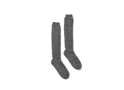 beautiful people Mohair Lace Knitted Socks "Gray"