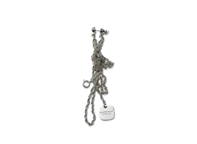 beautiful people Messy Tangled Earrings "Silver"