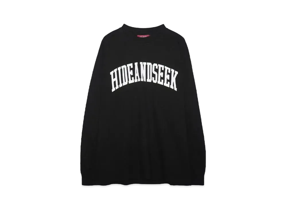 Hide and Seek College L/S Tee(24aw) "BLACK"