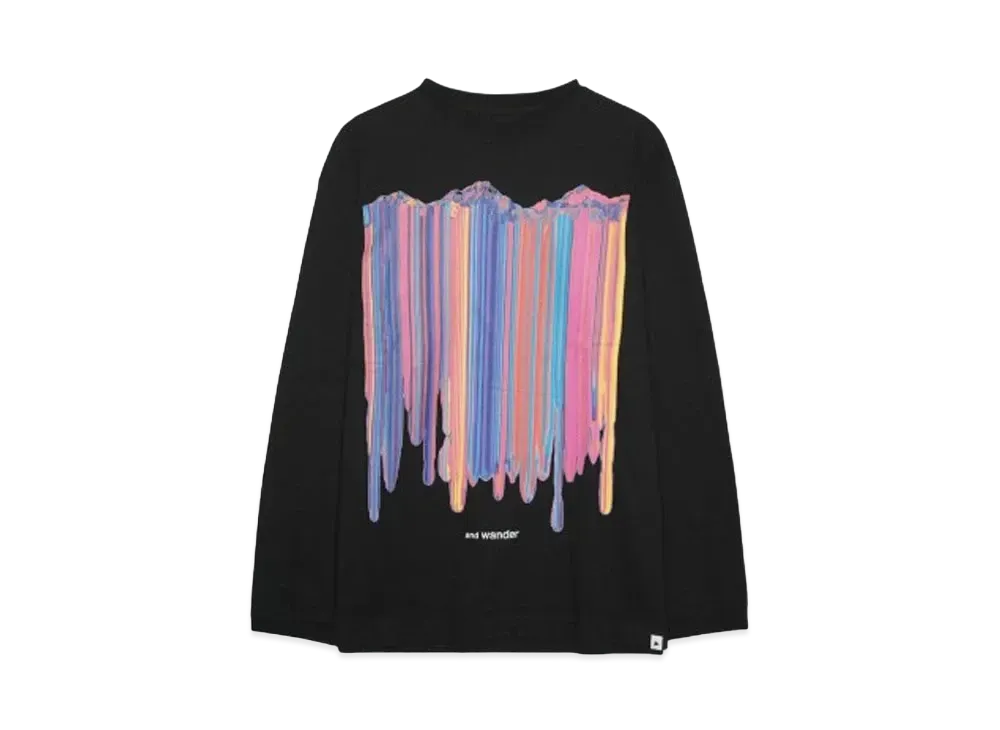 and wander mirror printed LS T "BLACK"