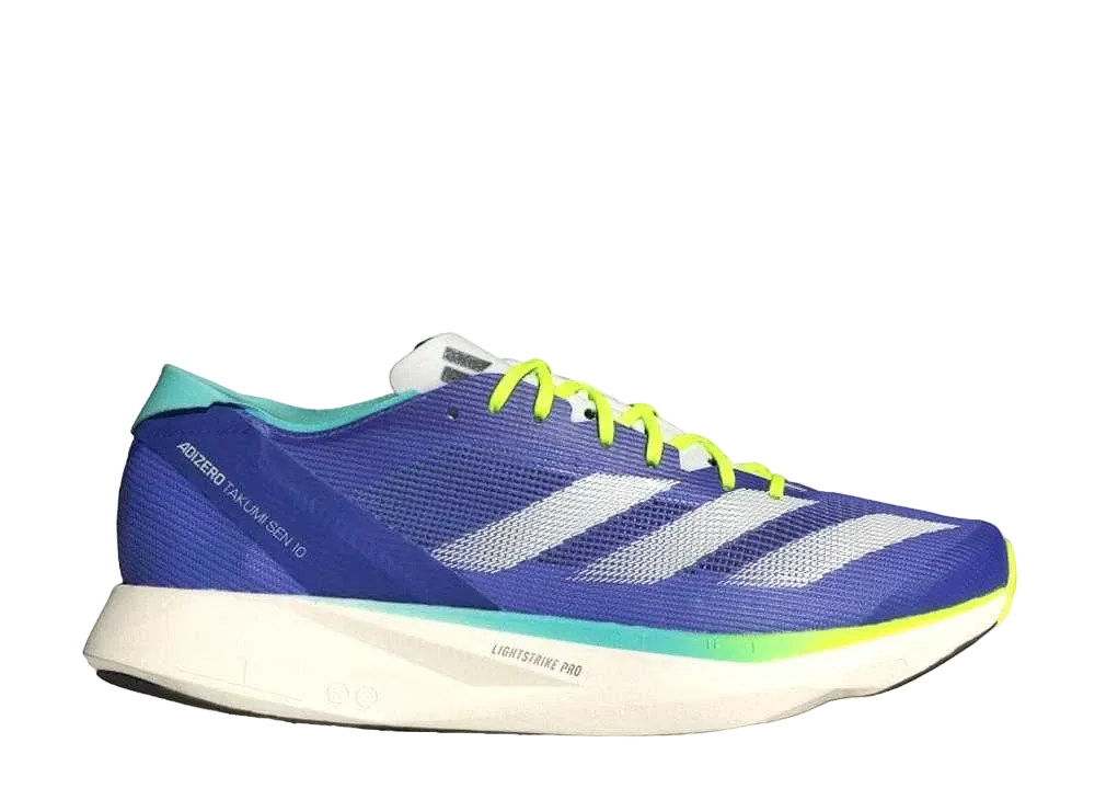 アディダス アディゼロ タクミ セン10 "コバルトブルー/ゼロメタリック/ルシッドレモン"