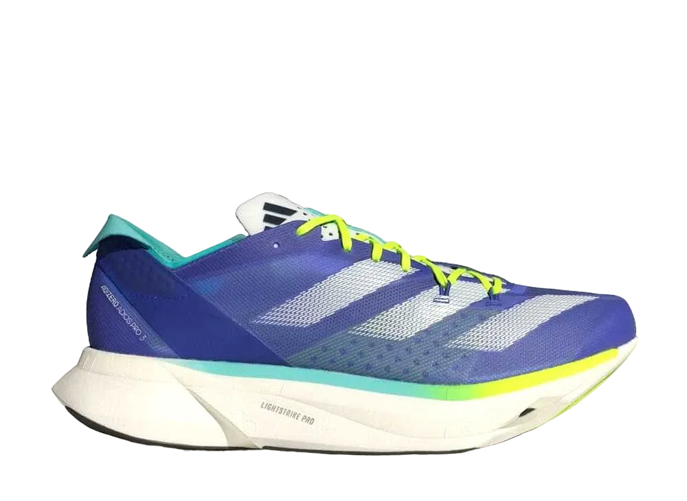 adidas Adizero Adios Pro 3 M "Cobalt Blue/Zero Metallic/Lucid Lemon"