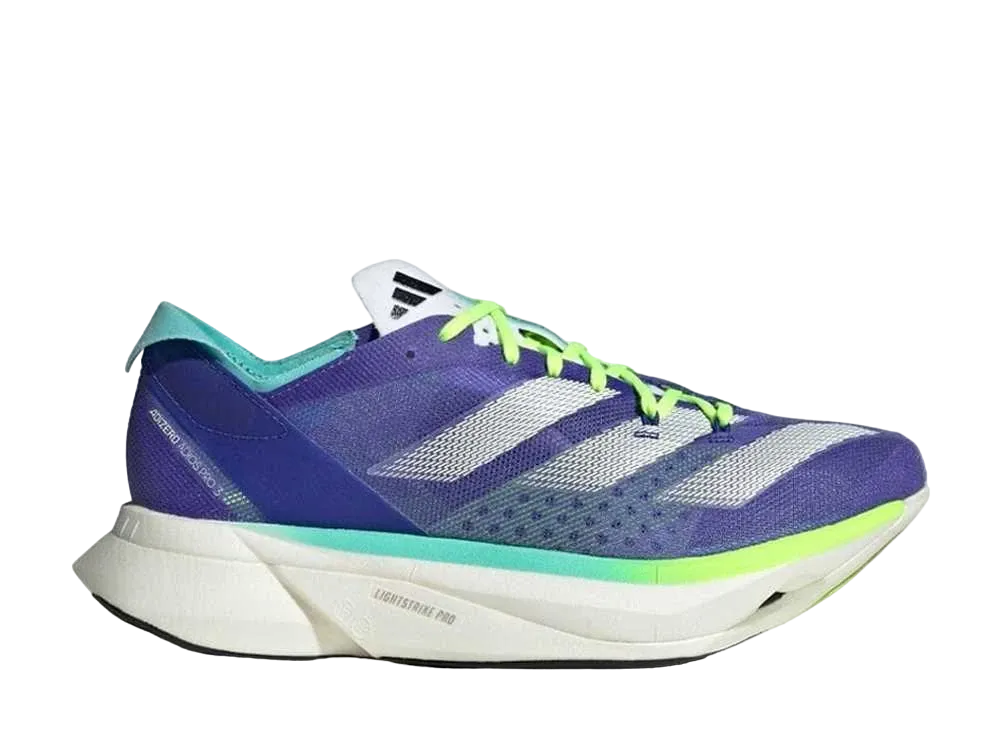 アディダス ウィメンズ アディゼロ アディオス プロ3 "コバルトブルー/ゼロメタリック/ルシッドレモン"