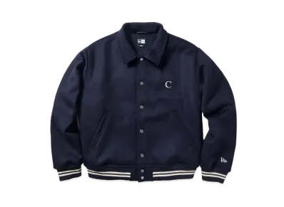 NEW ERA x CALNAMUR Melton Varsity Jacket "Navy"