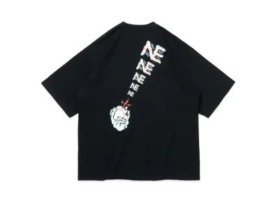 NEW ERA x Cookie! Short Sleeve Oversized Performance T-Shirt Ball Finger NE Logo "Black"