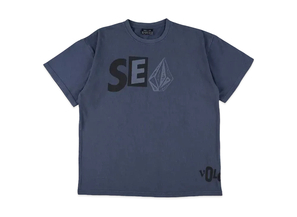 WIND AND SEA x VOLCOM Collaboration S/S Tee (Sea Stone) "Jade_Blue"
