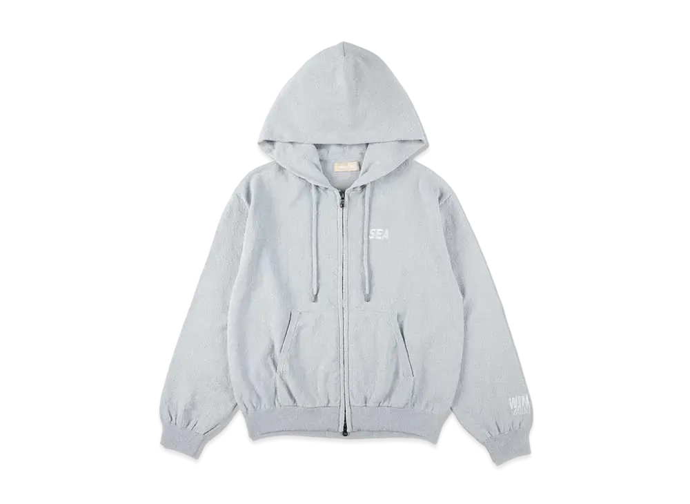 WIND AND SEA Bouclet Zip-Up Hooded Sweatshirt "Sky"