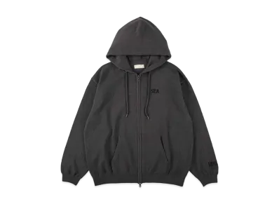 WIND AND SEA Bouclet Zip-Up Hooded Sweatshirt "Charcoal"