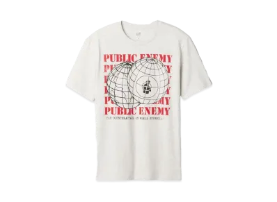 GAP Public Enemy Graphic T-shirt "Pale Heather Gray"