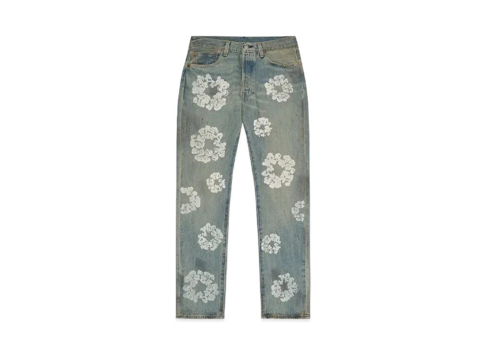 DENIM TEARS x LEVI'S Dirty Wash Wreath 501 "Light Wash"
