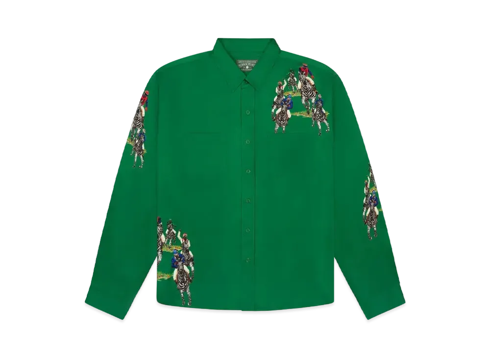 DENIM TEARS Jockey Riders Button Up "Green"