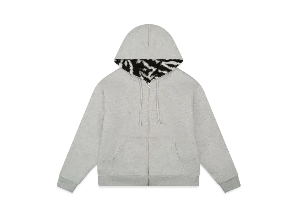 DENIM TEARS Zebra Lined Reversible Zip Hoodie "Multi"