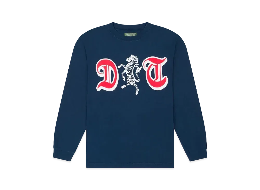 DENIM TEARS DT Zebra Crest Long Sleeve Tee "Navy"
