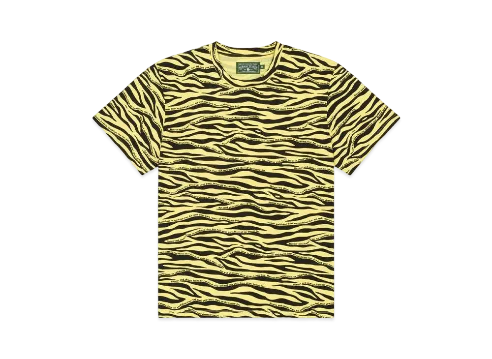 DENIM TEARS Zebra Print Tee "Yellow"