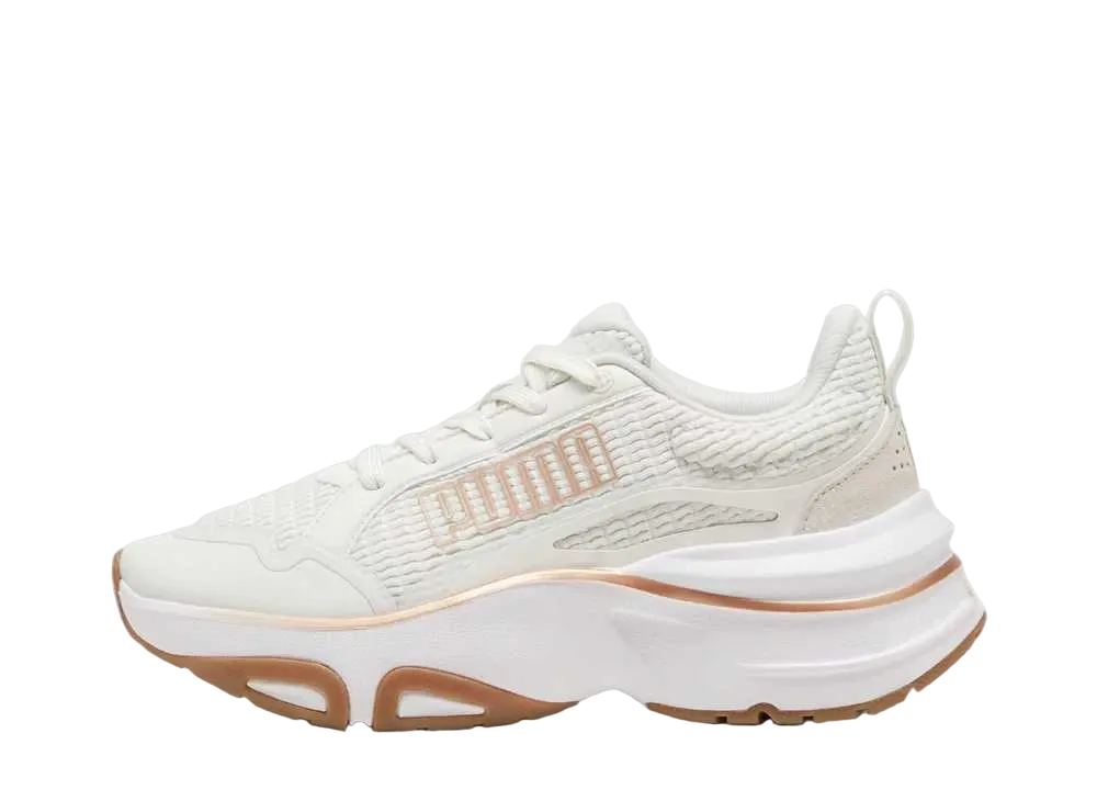 プーマ ウィメンズ ソフトライド ディヴァイン "ヴェイパーグレー/プーマゴールド/ガム"