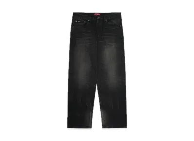 Supreme Distressed Loose Fit Selvedge Jean "Washed Black" (24FW)
