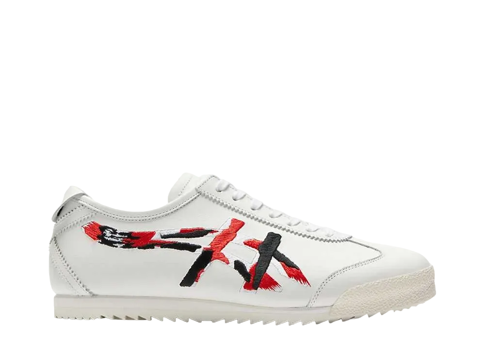 オニツカタイガー ウィメンズ ニッポンメイド メキシコ66 デラックス "ホワイト/クラシックレッド"