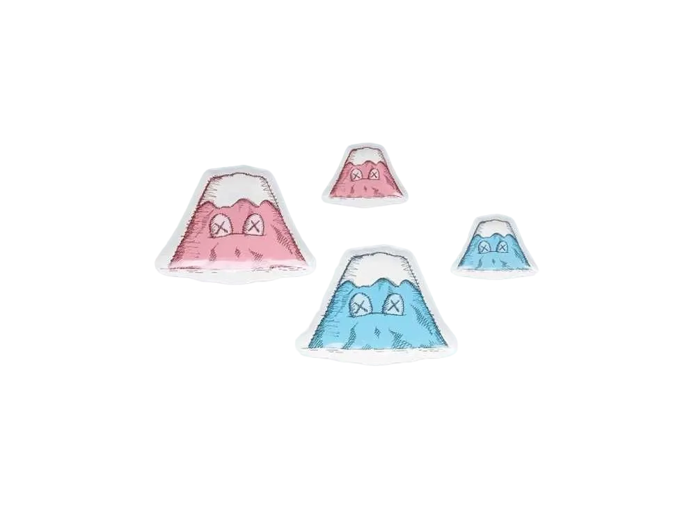 KAWS HOLIDAY Japan Mount Fuji Ceramic Plate Set (Set of 4) "Multi"