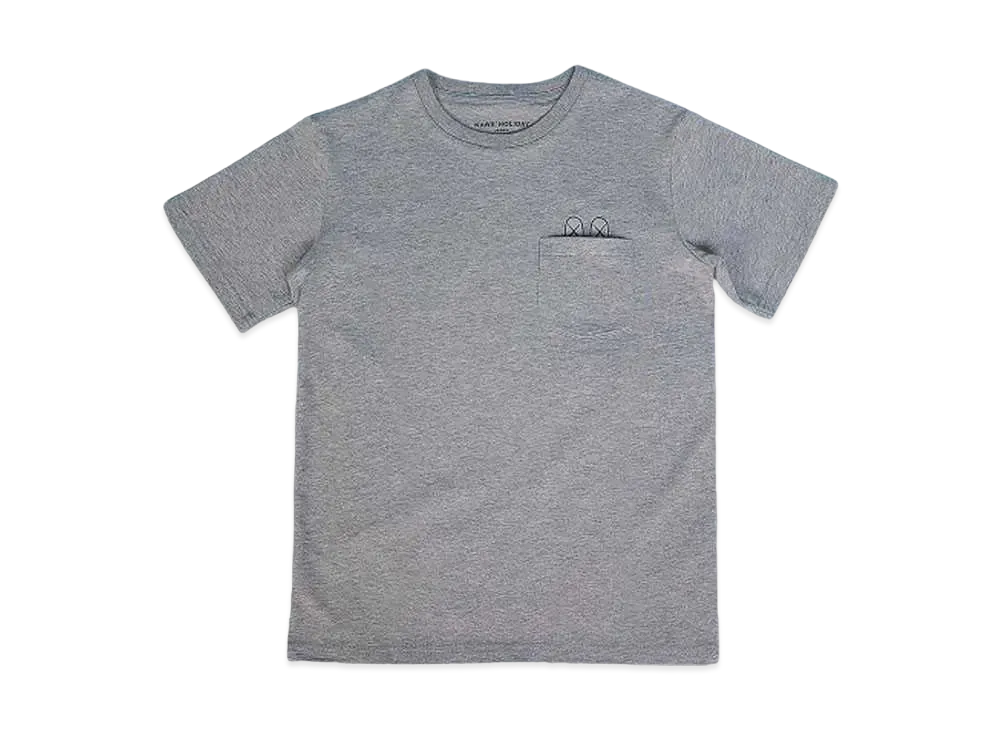 KAWS HOLIDAY Japan Pocket T-Shirt "Grey"