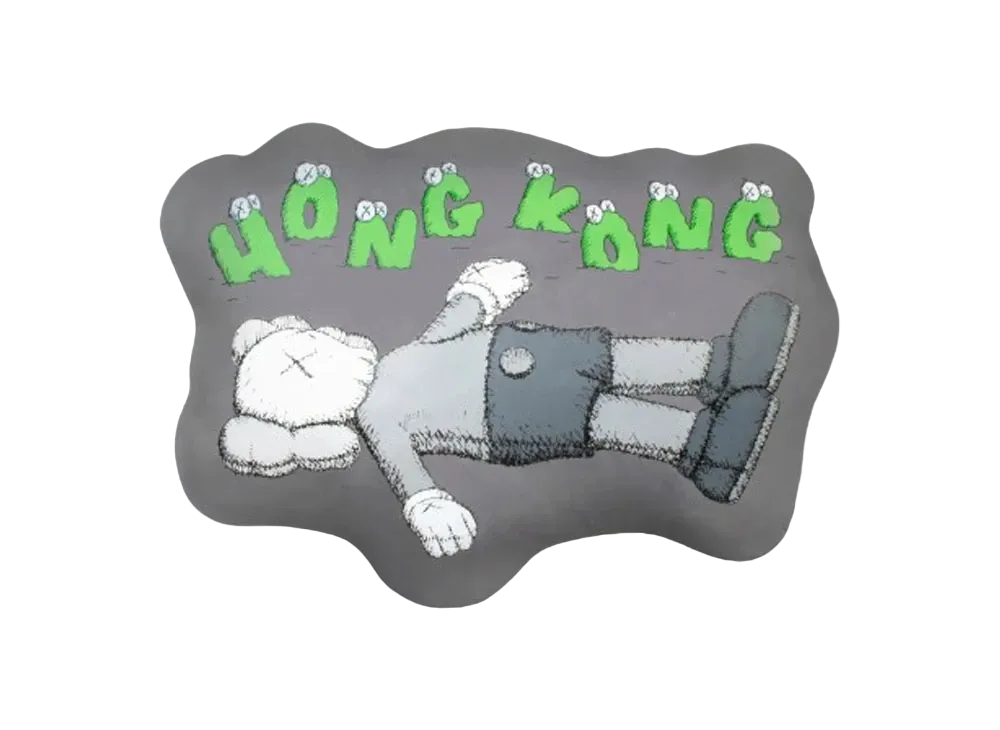 KAWS HOLIDAY Hong Kong Cushion "Grey"