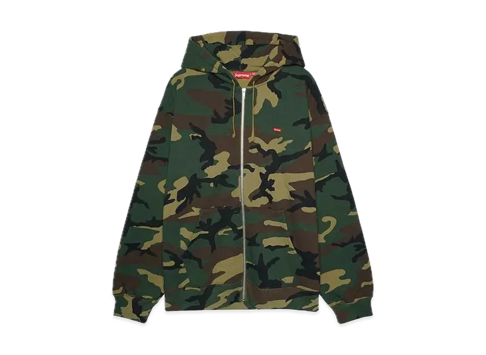 Supreme Small Box Zip Up Hooded Sweatshirt "Woodland Camo"