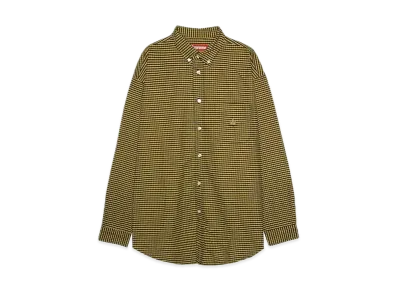 Supreme Loose Fit Flannel Oxford Shirt "Yellow Plaid"