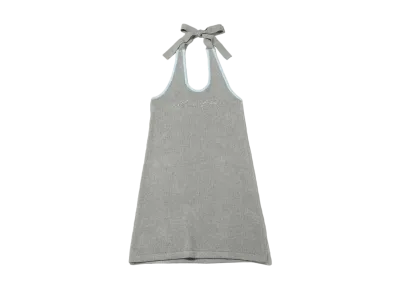 atmos pink Halter Neck Knit Mini Dress "Gray"