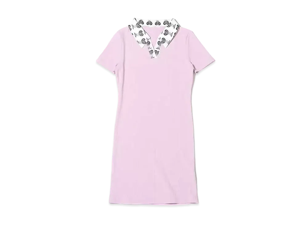 atmos pink x eicHi! HOnOKA Tight Dress With Collar "Purple"