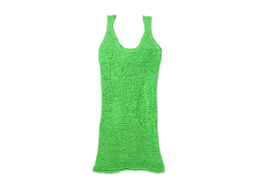 atmos pink Damage Cut Dress "Green"