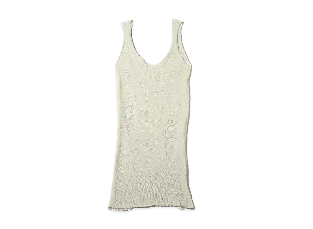 atmos pink Damage Cut Dress "White"