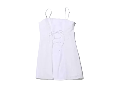 atmos pink Lace Up Cami Dress "White"