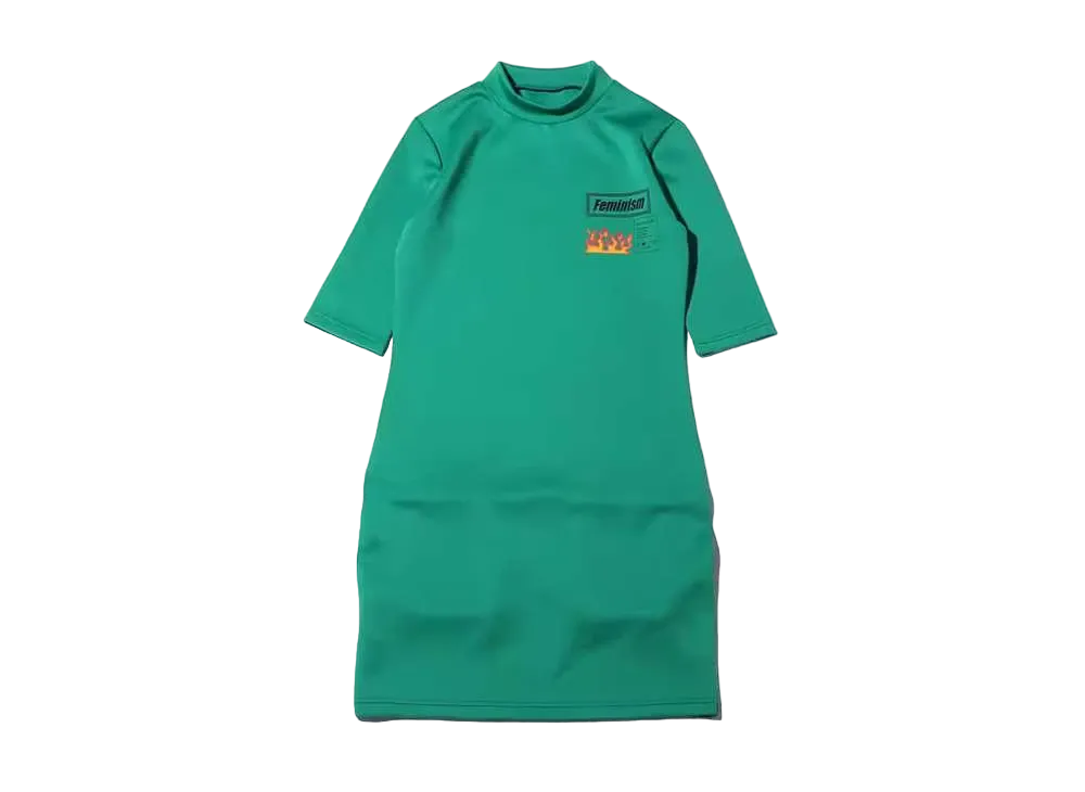 atmos pink Rash Guard Mini Dress "Green"