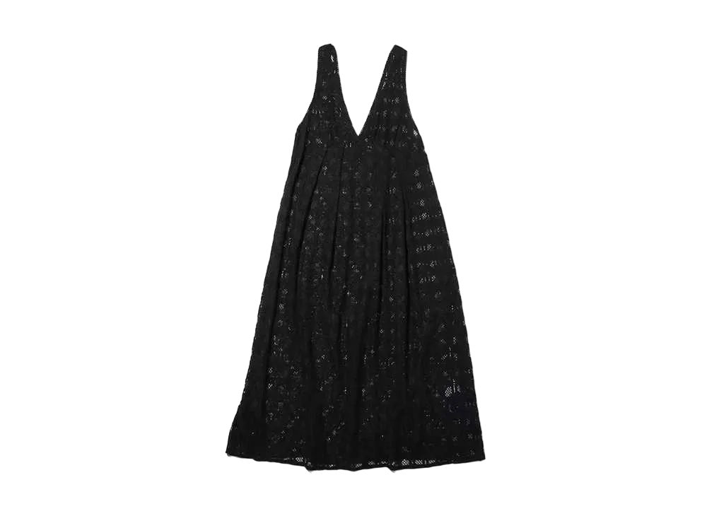 atmos pink Lace Maxi Dress "Black"