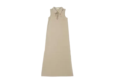 atmos pink Lace-Up Polo Dress "Beige"