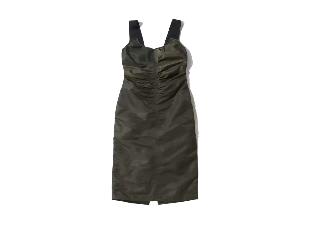 atmos pink Nylon Front Drawer Dress "Khaki"