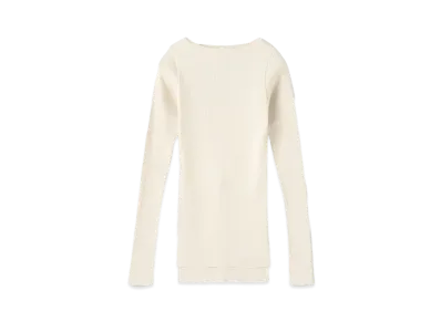 Ron Herman 15th Anniversary AURALEE Silk Giza Boat Neck Pullover "White"